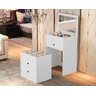 Penteadeira Maquiadora Porta Maquiagem com Banqueta Branca Casa e Bebê Shop Branco - 1