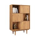 Ver mais imagens de Armário Madeira Livros 3 Nichos Fecho Toque Madeira Freijó Simona Idimex