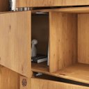 Ver imagem 6 de Armário Madeira Livros 3 Nichos Fecho Toque Madeira Freijó Simona Idimex