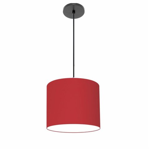 Lustre Luminária Pendente Vivare Free Lux Pe-4105pr Cúpula em Tecido 20x22cm