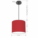 Ver imagem 2 de Lustre Luminária Pendente Vivare Free Lux Pe-4105pr Cúpula em Tecido 20x22cm