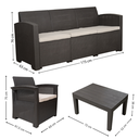 Ver imagem 6 de Conjunto de Sofá Jardim Rattan 5 Lugares Syberflex Confort com Mesa e Almofadas