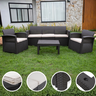 Conjunto de Sofá Jardim Rattan 5 Lugares Syberflex Confort com Mesa e Almofadas - 2