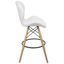 Ver imagem 4 de Kit 5 Banquetas Slim Eiffel Wood Estofada