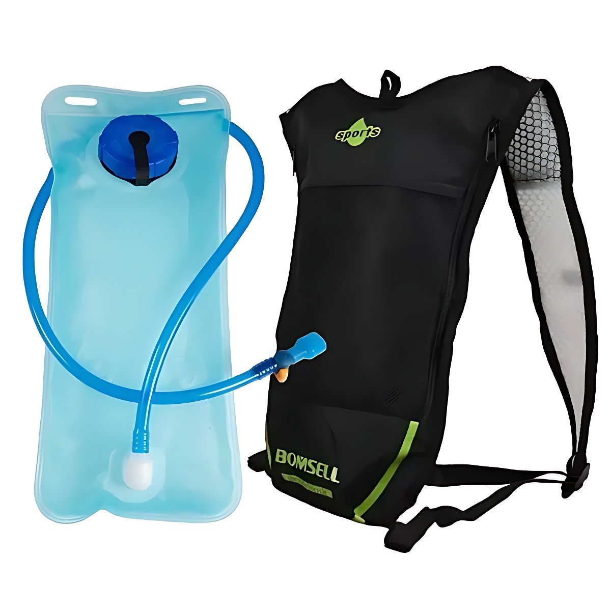 Mochila de Hidratação com Refil 2 Litros Água Corrida Trilha Bike:verde - 2