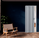 Ver imagem 2 de Porta Sanfonada de Correr Cinza C/ Trinco Moderno - 210cm - 72cm - Permatti