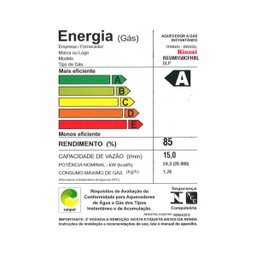 Aquecedor de Água a Gás Rinnai M150 Cfh 15 Litros Mecânico - Glp (gás de Botijão) - 2