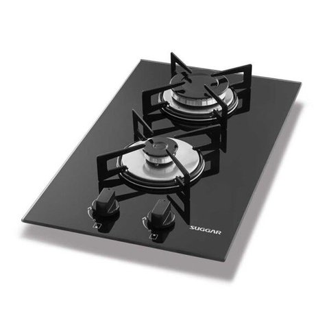 Cooktop Suggar 2 Bocas Vidro Chama Rápida Bivolt Fg2002Vp