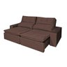 Sofá Retrátil e Reclinável 4 Lugares Alfa com Pillow Molas Assento Bpastor - Marrom - 1