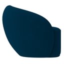 Ver imagem 5 de Sofá 3 Lugares Living 180cm e 1 Poltrona Giratória Garbin K04 Veludo Azul Marinho - Mpozenato