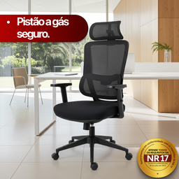 Cadeira de Escritório Presidente Titan - Preta - 18