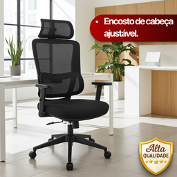 Cadeira de Escritório Presidente Titan - Preta - 20