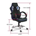 Ver imagem 5 de Cadeira Gamer Giratória com Altura Regulável Gallant Pt/Az