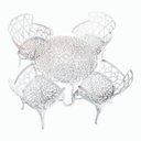 Ver imagem 3 de Conjunto de Mesa para Jardim 4 Cadeiras Viena Aluminio Fundido + Almofadas