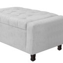 Ver imagem 3 de Calçadeira Baú Queen Everest P02 160cm para Cama Box Corano - Doce Sonho Móveis Branco