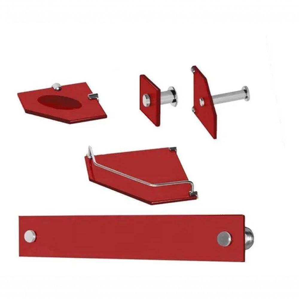 Kit Acessório 5 Peças De Canto- Vermelho - Dahora - 2