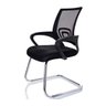 Cadeira Interlocutor Fixa Escritório tela mesh Wave Pierre Preta W-120a - 1