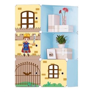 Guarda Roupa Infantil Armario Modular 6 Modulos Organizador de Brinquedos Sapateira Estante Roupas