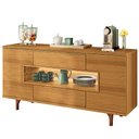 Ver imagem 4 de Aparador Buffet para Sala de Jantar com Led 5 Portas 1 Gaveta Lizzano B01 Cinamomo - Lyam Decor