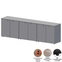 Ver imagem 5 de Armário Baixo Escritório 6 Portas C/ Chave 240 Cm F5 Office Cor:cinza