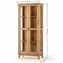 Ver imagem 4 de Cristaleira 2 Pts Vidro Slim e Buffet Aparador 120 cm Bella