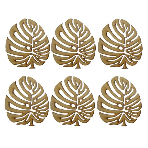 Conj 6 Descanso Aparador de Panelas Costela Adão Mdf 18 Cm Pequeno