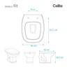 Assento Sanitário Polipropileno Soft Close Fit Branco para Vaso Celite - 5
