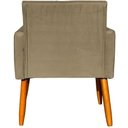 Ver imagem 6 de Kit 4 Poltrona para Sala Recepção Consultório Cadeira Nina Pés Palito Nude Suede