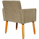 Ver imagem 5 de Kit 4 Poltrona para Sala Recepção Consultório Cadeira Nina Pés Palito Nude Suede