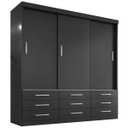 Ver imagem 5 de Guarda-Roupa Casal 3 Portas Correr 9 Gavetas Capri