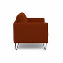 Ver imagem 6 de Sofá Sala de Estar Atena Fixo Pés de Ferro 194cm 3 Lugares Linho Terracota M1 - Monari Design