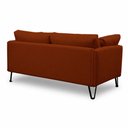 Ver imagem 7 de Sofá Sala de Estar Atena Fixo Pés de Ferro 194cm 3 Lugares Linho Terracota M1 - Monari Design