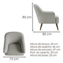 Ver imagem 3 de Poltrona Decorativa Naomi Pes Madeira Boucle Tce 1018 Moll