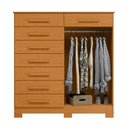 Ver imagem 3 de Cômoda Roupeiro Grande Verona 8 Gavetas Cinamomo com Pés Albatroz