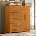 Ver imagem 1 de Cômoda Roupeiro Grande Verona 8 Gavetas Cinamomo com Pés Albatroz