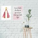Ver imagem 1 de Kit 2 Quadros Nossa Senhora Dias que Orei 24x18cm - com Vidro:madeira Branca