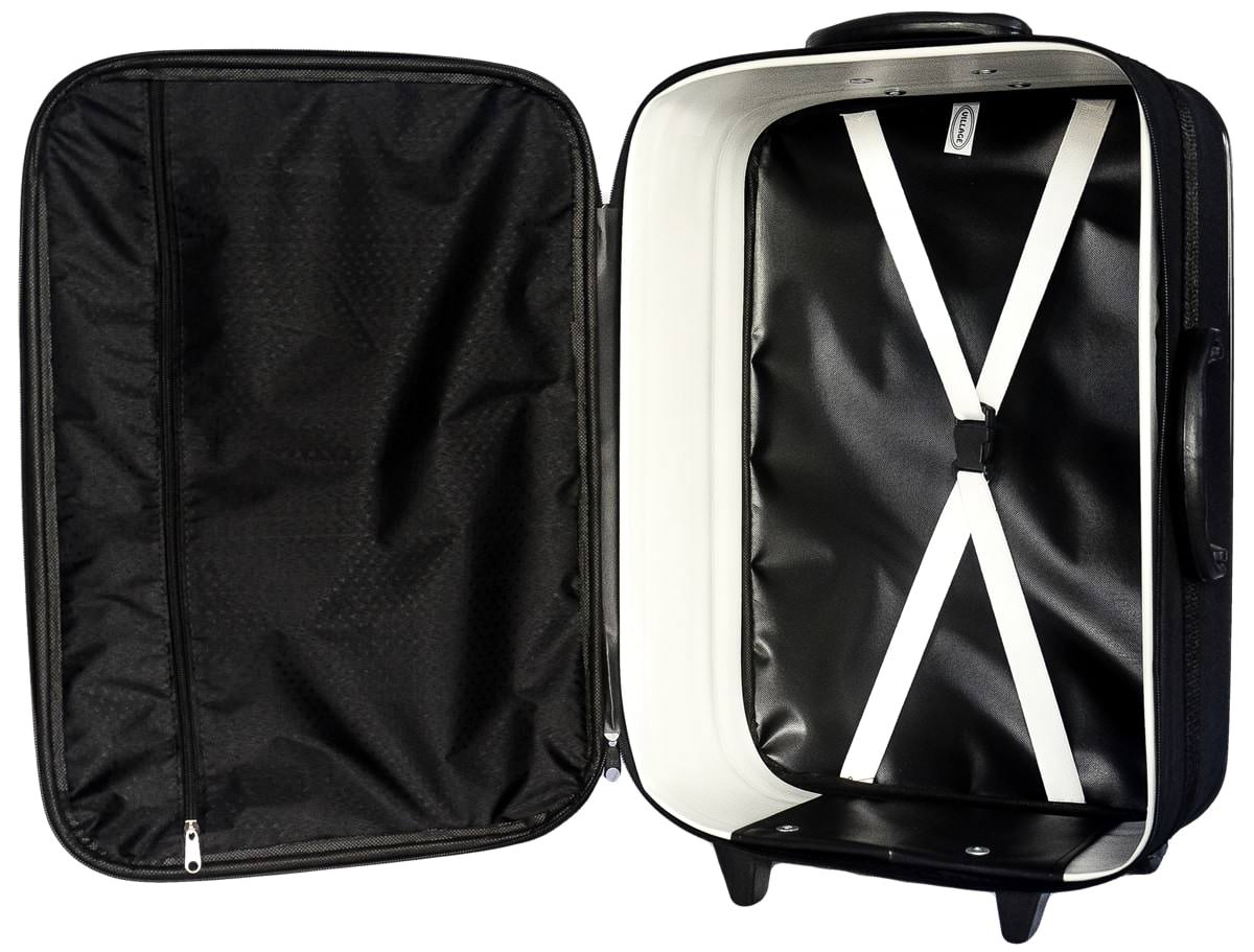 Mala Bolso frontal Pequena Bordo Rodinhas Village Rígida 10kg Anac Preto - 3