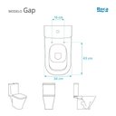 Ver imagem 3 de Assento Sanitário Soft Close Gap Branco para Vaso Roca com Ferragem Dourada
