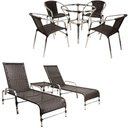 Ver imagem 1 de Kit Jogo de 4 Cadeiras e Mesa Floripa Trama Original Tabaco