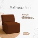 Ver mais imagens de Poltrona Decorativa Zoe Orgânica para Sala Recepção Hall Moderna Minimalista Luxo Linho Premium Easy