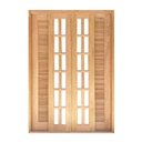 Ver imagem 3 de Porta Balcão de Correr de Madeira Cedro Arana Veneziana Reto Bat.14 Cm- 2.15 (a) X 1.50 (l)