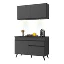 Ver imagem 3 de Armário de Cozinha Compacta 2 peças com Leds MP2012.895 Veneza Up Multimóveis Preto