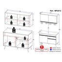 Ver imagem 5 de Armário de Cozinha Compacta 2 peças com Leds MP2012.895 Veneza Up Multimóveis Preto