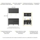 Ver imagem 4 de Armário de Cozinha Compacta 2 peças com Leds MP2012.895 Veneza Up Multimóveis Preto