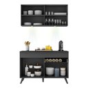 Ver imagem 6 de Armário de Cozinha Compacta 2 peças com Leds MP2012.895 Veneza Up Multimóveis Preto