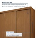 Ver imagem 3 de Guarda Roupa Casal 3 Portas de Correr 100%MDF Monte Rei