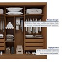 Ver imagem 7 de Guarda Roupa 3 Portas de Correr 100%mdf Monte Rei