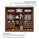 Ver imagem 4 de Guarda Roupa Casal 3 Portas de Correr 100%MDF Monte Rei