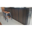 Ver imagem 3 de Painel Ripado Versátil Modular: Kit 10 Unid. 90x27cm Larg. (2,43m²) Talatto Painéis Imbuia