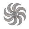 Hélice para Ventilador Mondial 50cm 8 Pas Cinza - 1